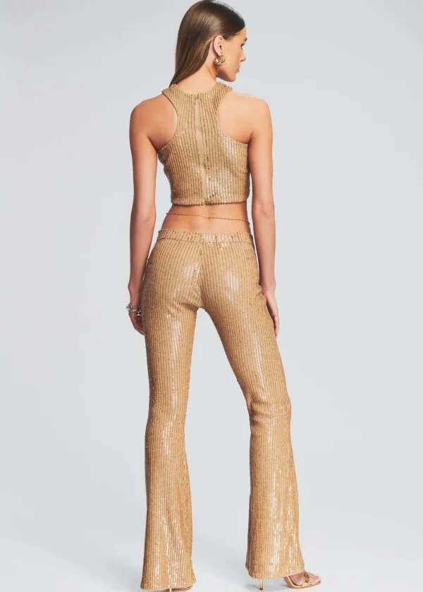 Final Sale*Retrofete Audra Sequin Knit Top Nude