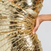 RETROFÊTE*Retrofete Aura Embellished Dress Gold