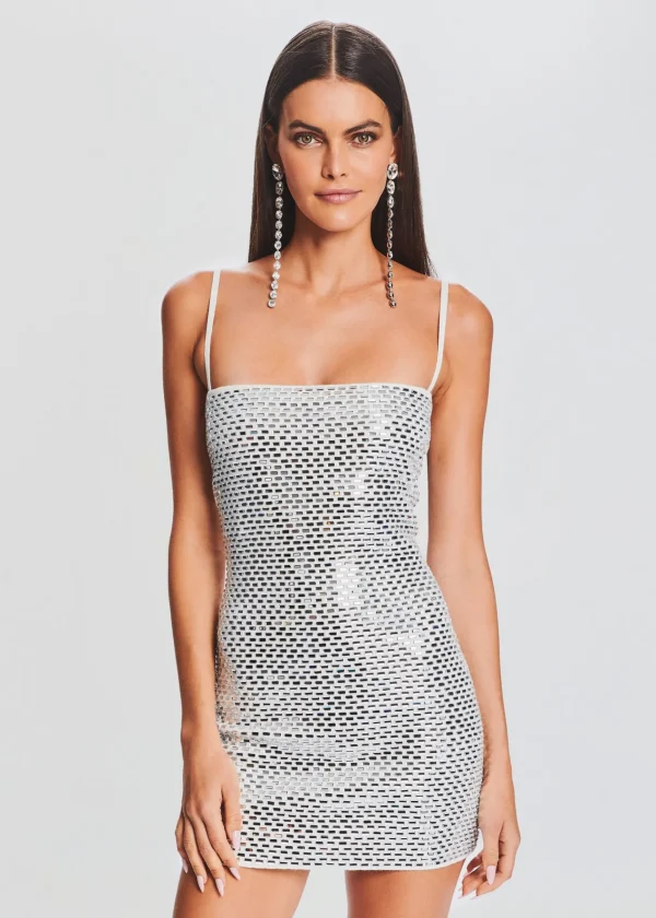 Coming Soon*Retrofete Avanyah Embellished Knit Dress White
