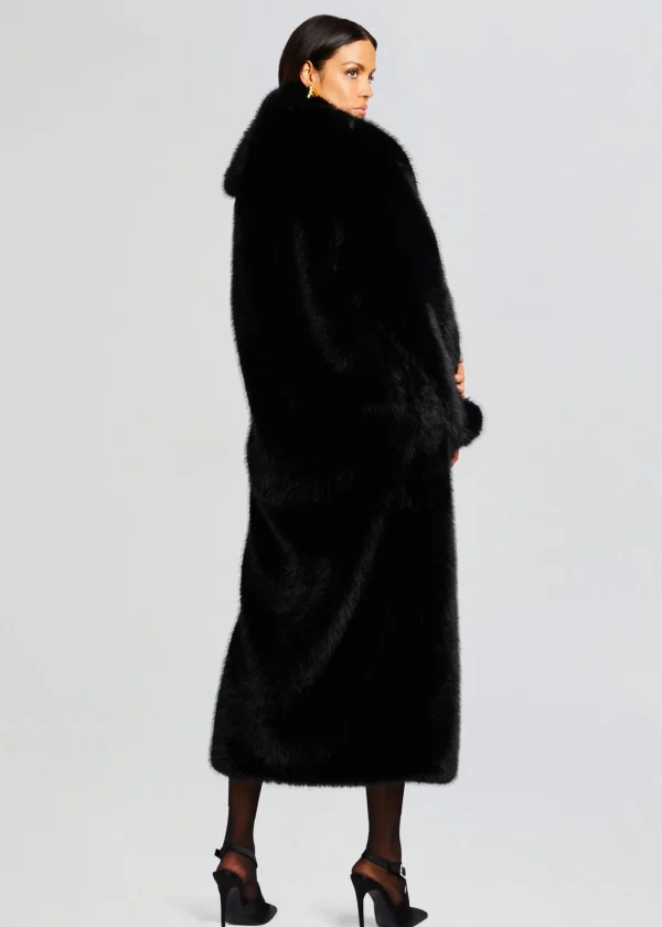 Guest Of*Retrofete Averie Faux Fur Coat Black