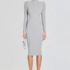 Resort '24*Retrofete Aylin Rib Knit Dress Silver Grey