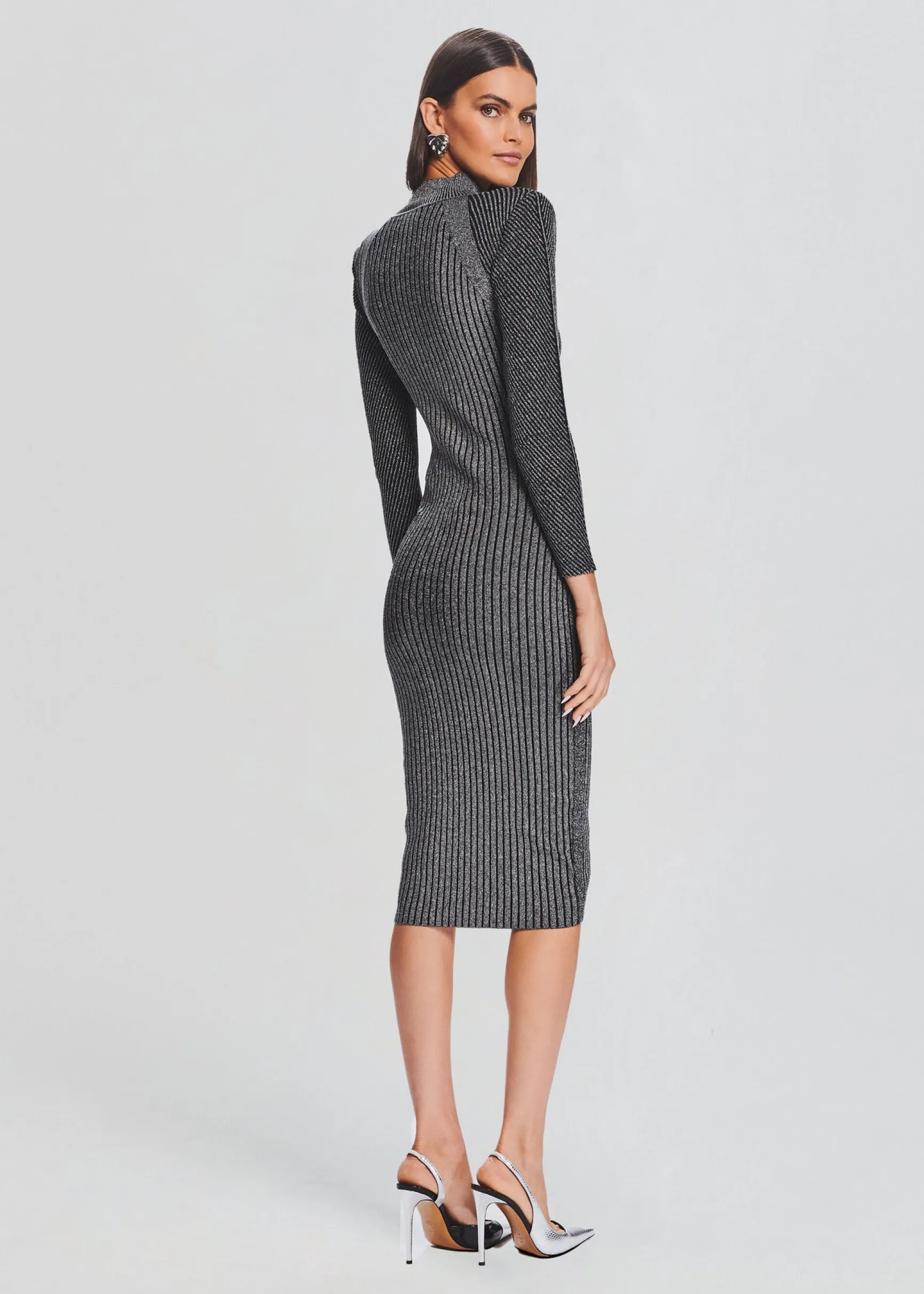 aylin_rib_knit_dress_3-12.webp Dresses*Retrofete Aylin Rib Knit Dress Metallic Black/Silver