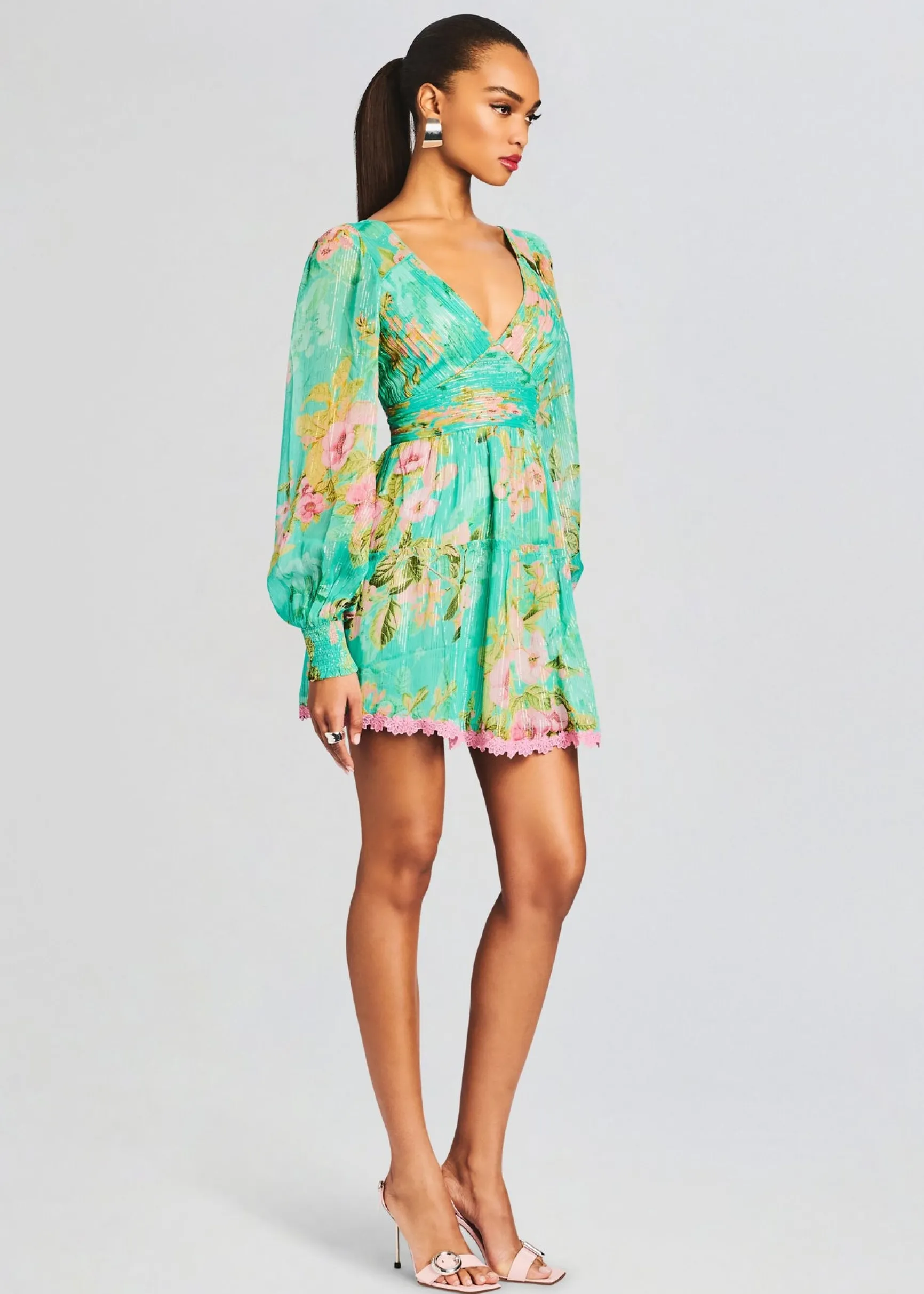 azra_short_dress_2-4.webp Mini*Retrofete Azra Short Dress Teal Floral