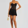 Resort '24*Retrofete Bakary Short Dress Black Sham