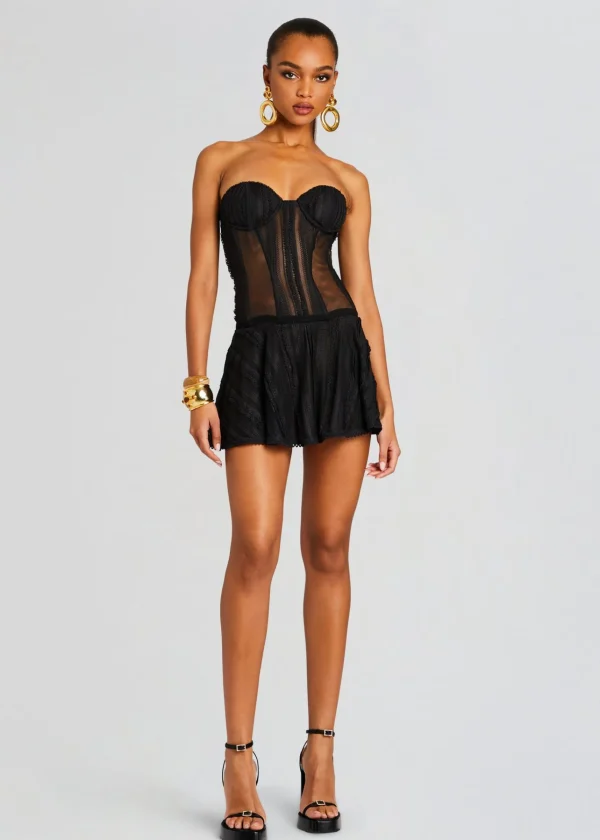 Dresses*Retrofete Bakary Short Dress Black Sham