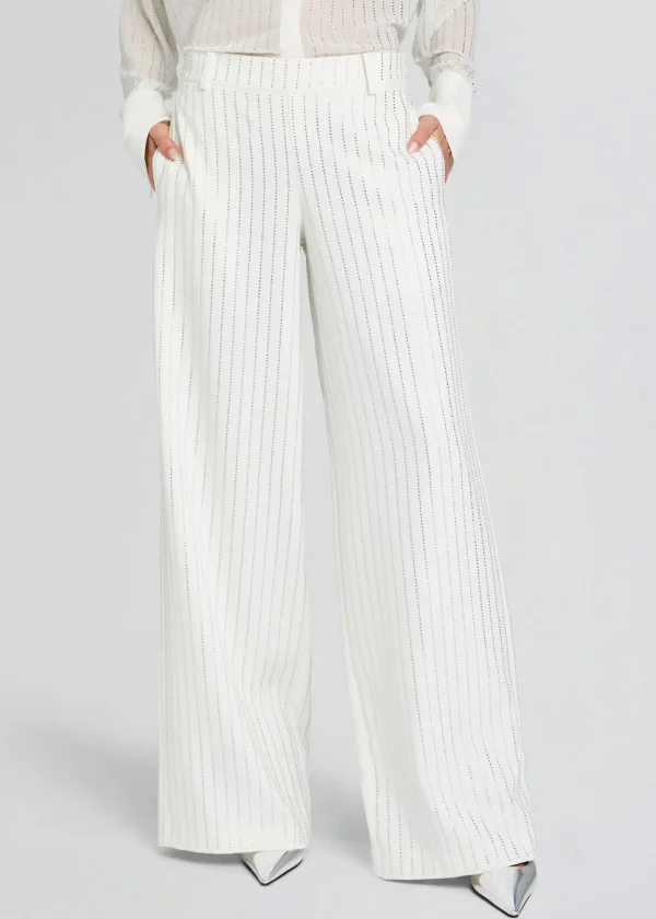 Bottoms*Retrofete Baylor Embellished Pant White