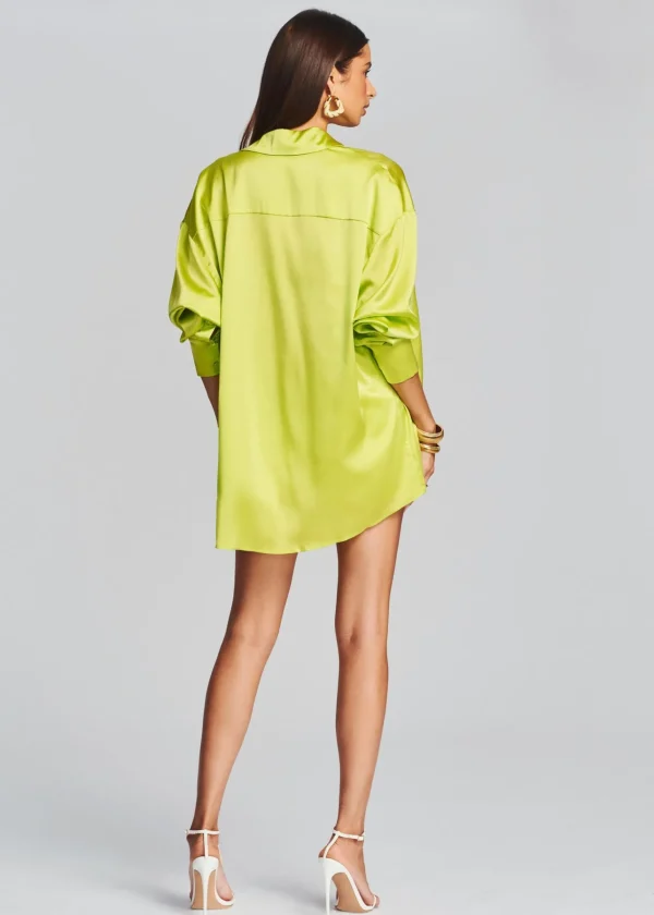 Final Sale*Retrofete Bec Silk Top Neon Yellow