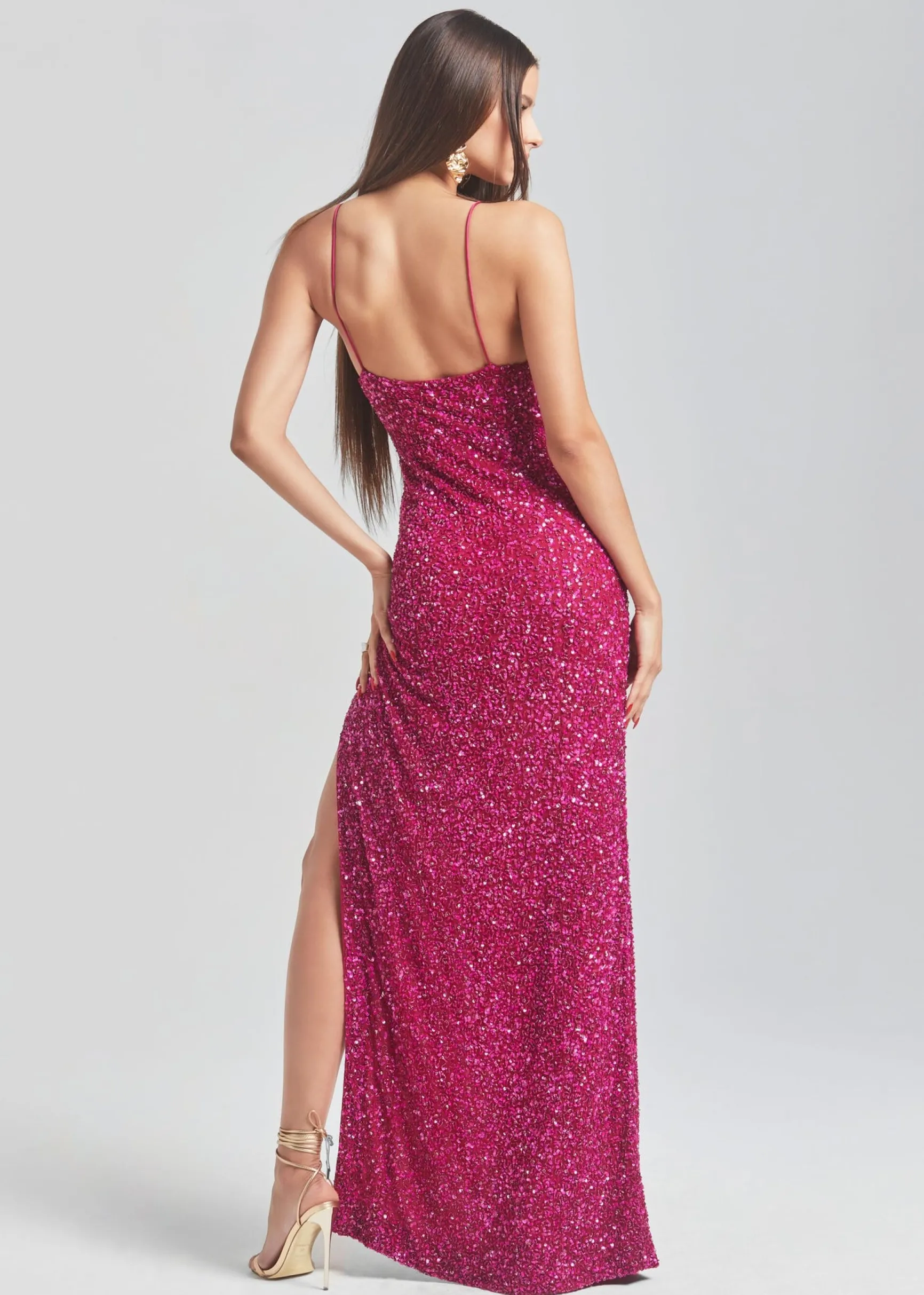 blair_sequin_dress_3-5.webp RETROFÊTE*Retrofete Blair Sequin Dress Dragon Fruit