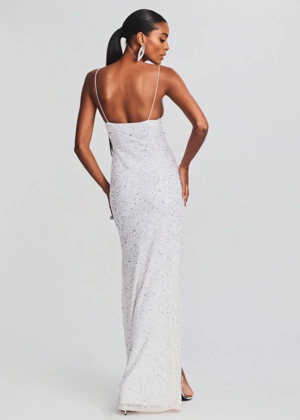 RETROFÊTE*Retrofete Blair Sequin Dress Silver/White