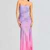 Resort '24*Retrofete Blake Long Dress Pink and Purple