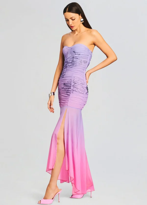 Maxi*Retrofete Blake Long Dress Pink and Purple