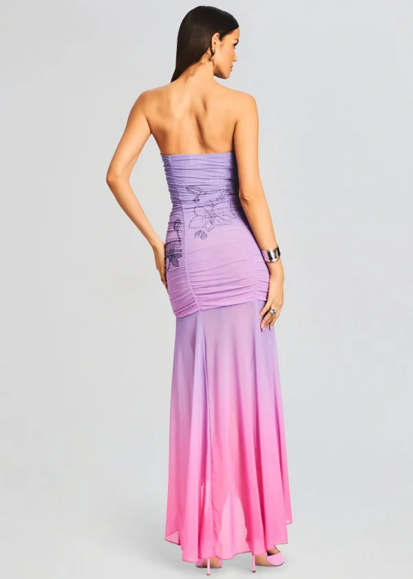 Maxi*Retrofete Blake Long Dress Pink and Purple