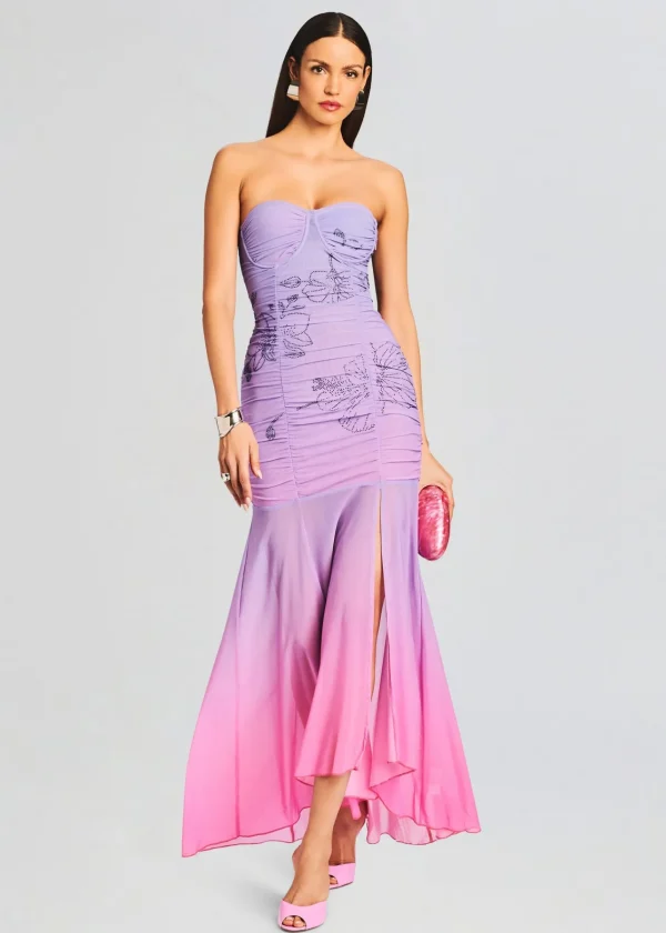 Resort '24*Retrofete Blake Long Dress Pink and Purple
