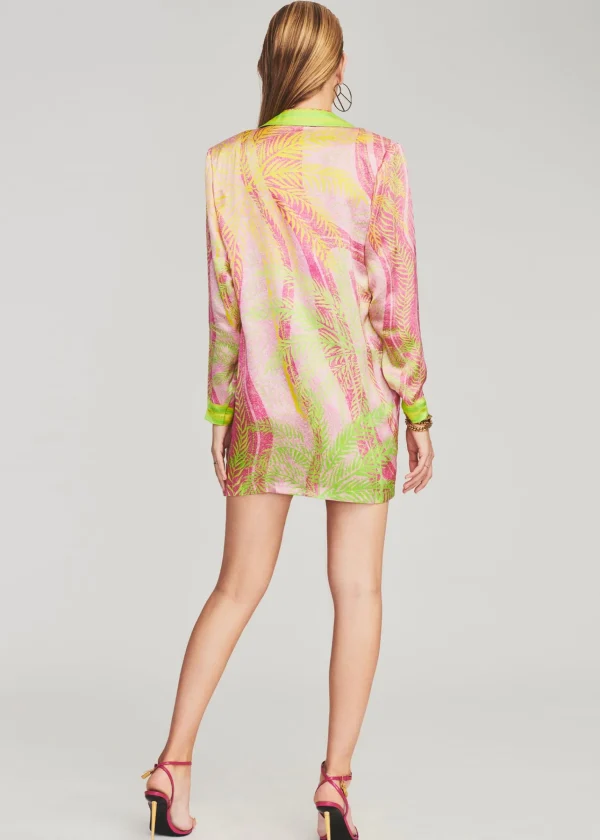 Honeymoon Looks*Retrofete Blake Silk Blazer Tropical Palm
