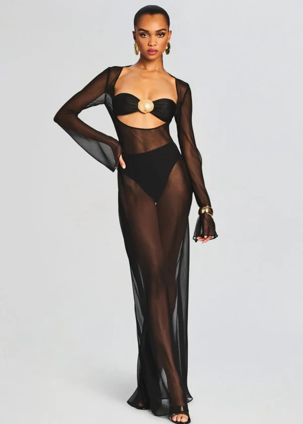 Sheer Bliss*Retrofete Blanca Maxi Dress Black