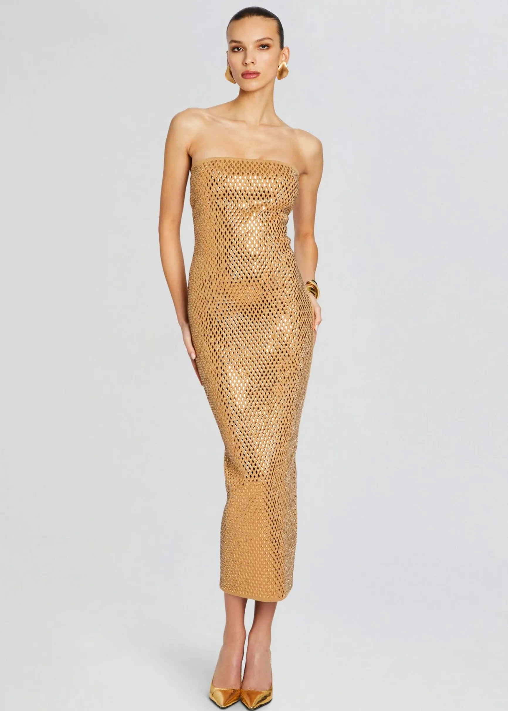 boa_embellished_knit_dres_4.webp Guest Of*Retrofete Boa Embellished Knit Dress Iridescent Gold