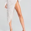 Bachelorette Party*Retrofete Brasília Crochet Pareo Skirt White