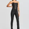 Jumpsuits*Retrofete Brinley Coated Denim Jumpsuit Coated Black