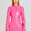Resort '24*Retrofete Brynn Leather Jacket Paradise Pink