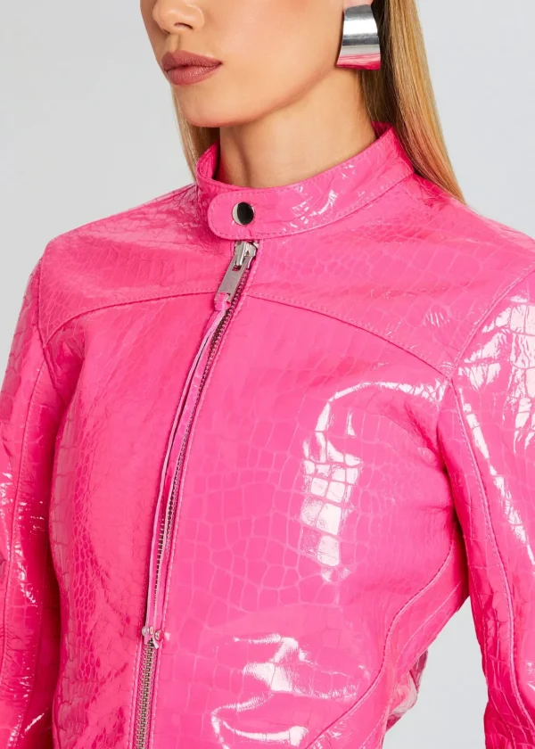 RETROFÊTE*Retrofete Brynn Leather Jacket Paradise Pink