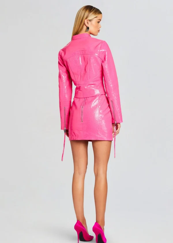 Resort '24*Retrofete Brynn Leather Jacket Paradise Pink