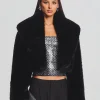 Guest Of*Retrofete Cadence Faux Fur Coat Black