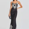 Dresses*Retrofete Cami Silk Dress Zebra Ink Ombre