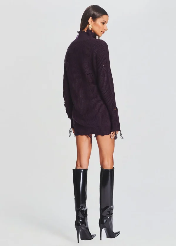 Mini*Retrofete Capala Sweater Dress Eggplant