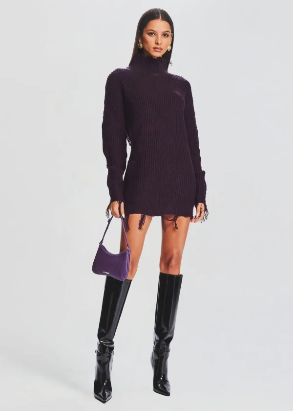 Mini*Retrofete Capala Sweater Dress Eggplant