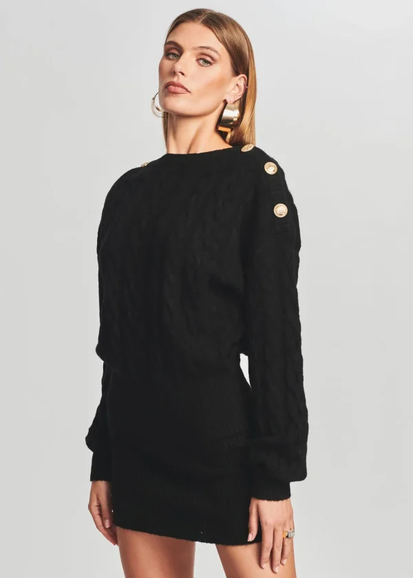 RETROFÊTE*Retrofete Cara Sweater Dress Black