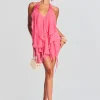 RETROFÊTE*Retrofete Caspian Silk Chiffon Dress Sakura