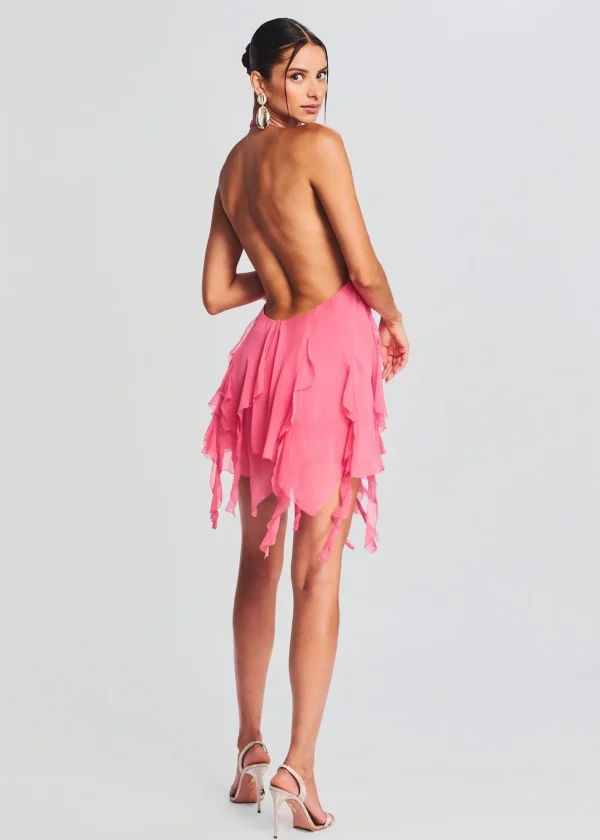 Guest Of*Retrofete Caspian Silk Chiffon Dress Sakura
