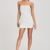 Rehearsal Dinner*Retrofete Cassandra Sequin Fringe Dress Silver/White