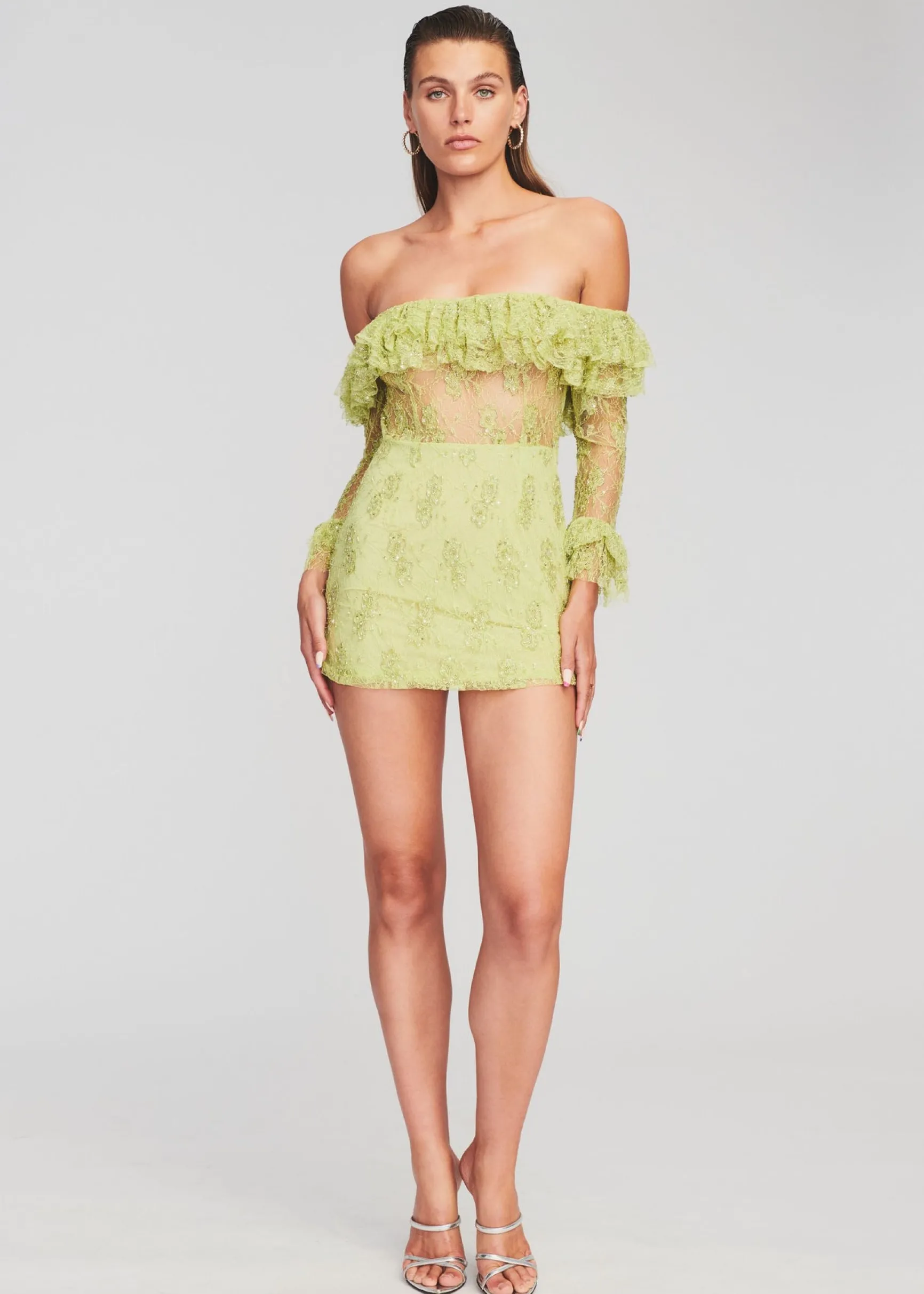 castella_embellished_lace_3-2.webp Dresses*Retrofete Castella Embellished Lace Dress Lime Green