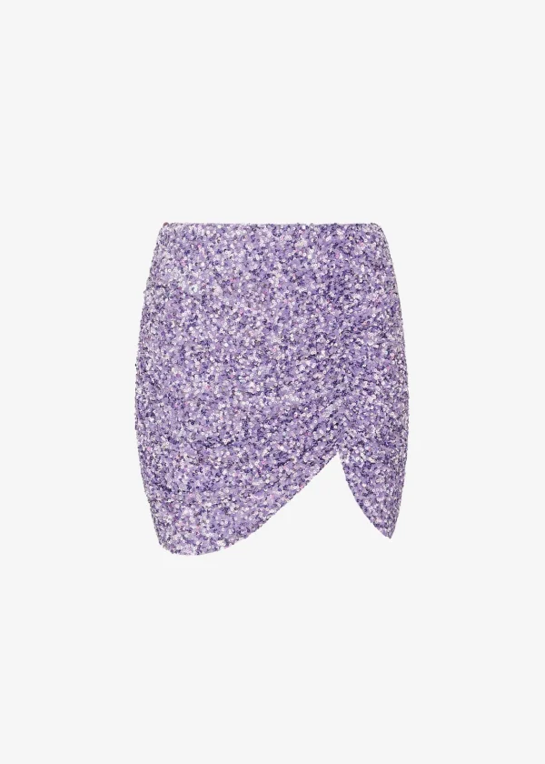 Final Sale*Retrofete Celestia Sequin Skirt Lilac