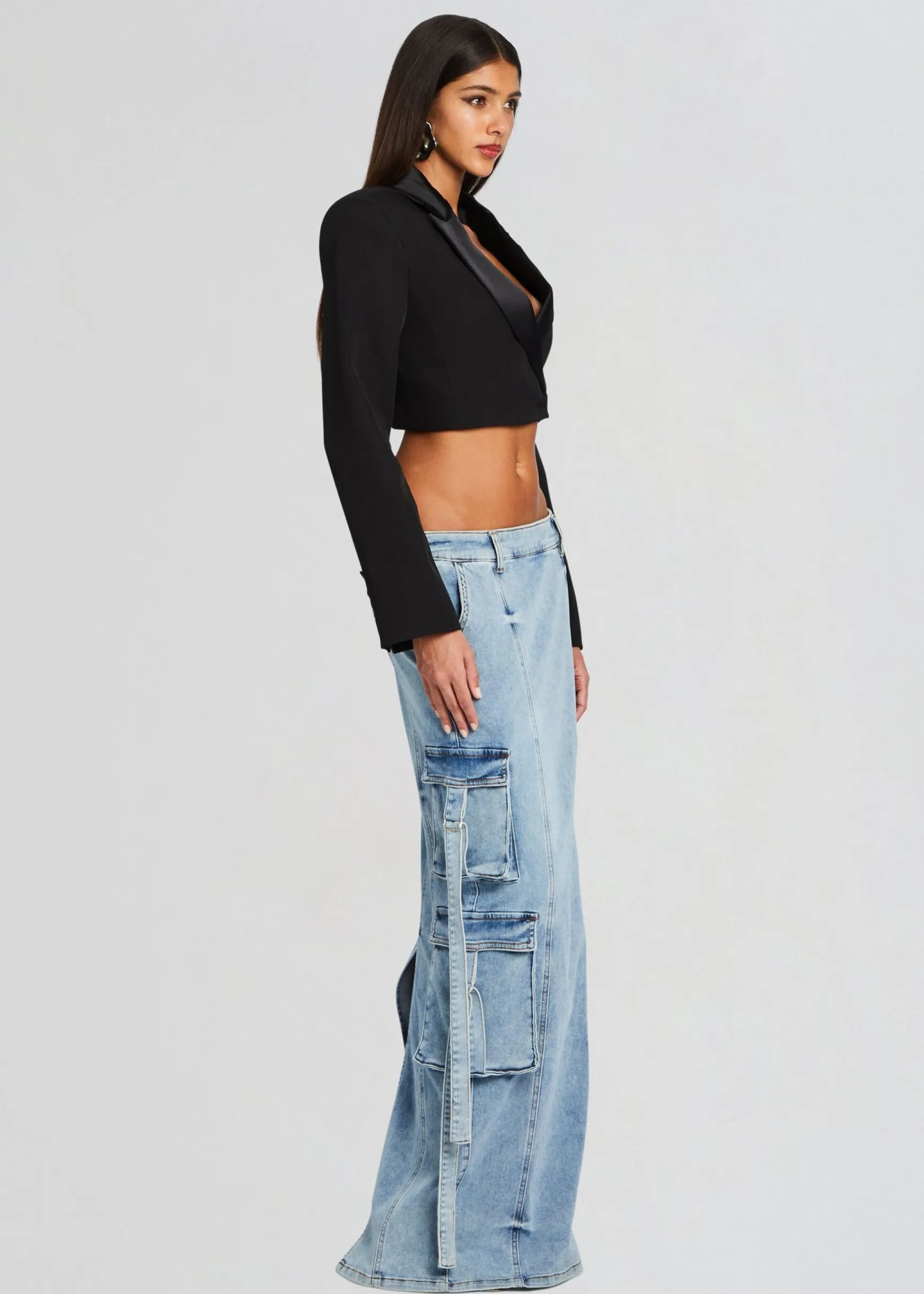 cerise_cargo_denim_skirt_2-1.webp Bottoms*Retrofete Cerise Cargo Denim Skirt Vintage Celeste