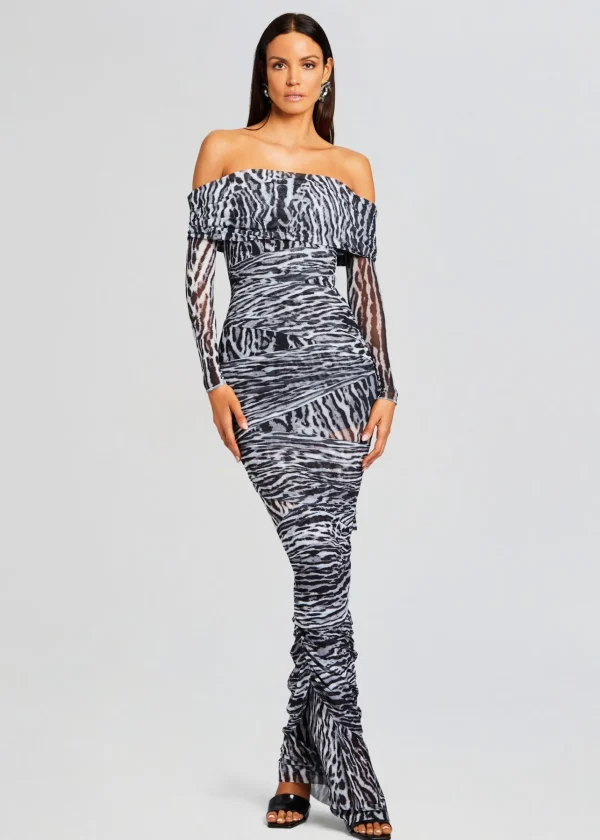 Gowns*Retrofete Chanda Gown Grey Ocelot