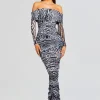 Maxi*Retrofete Chanda Gown Grey Ocelot