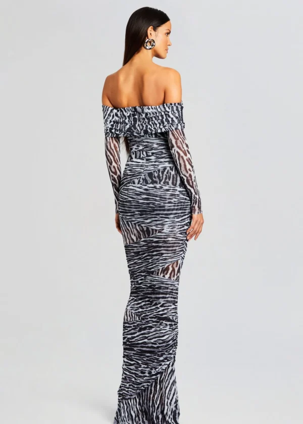 Maxi*Retrofete Chanda Gown Grey Ocelot