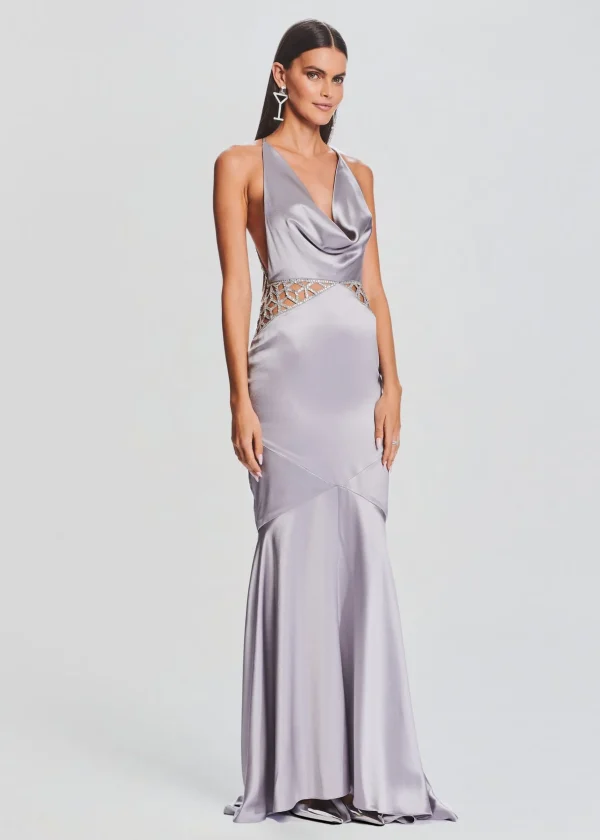 Guest Of*Retrofete Chantelle Dress Mink Grey
