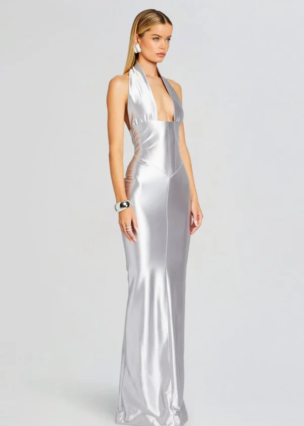 Trending*Retrofete Charity Dress Silver