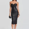 Midi*Retrofete Charlize Coated Knit Dress Coated Black