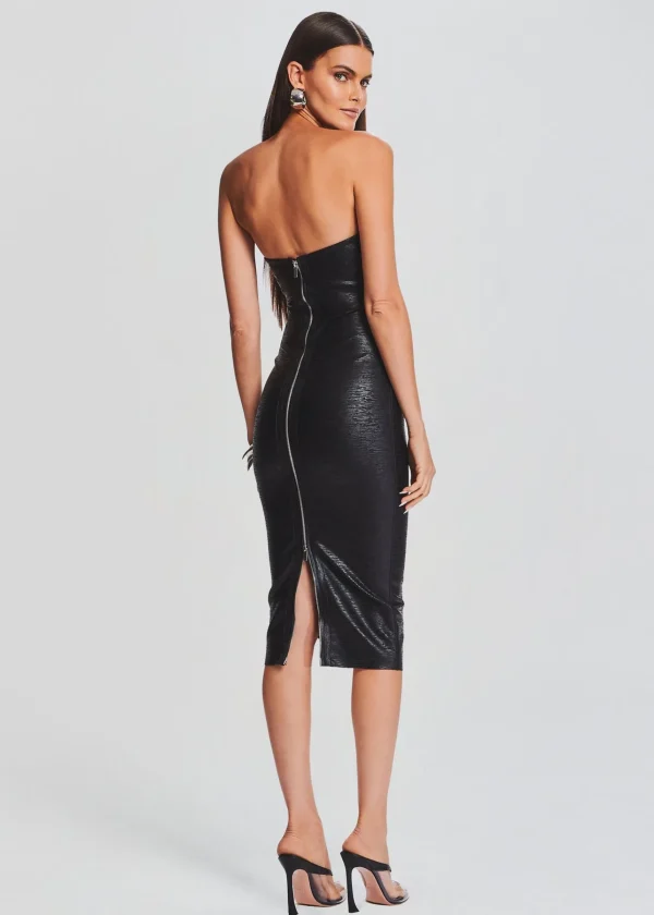 Midi*Retrofete Charlize Coated Knit Dress Coated Black