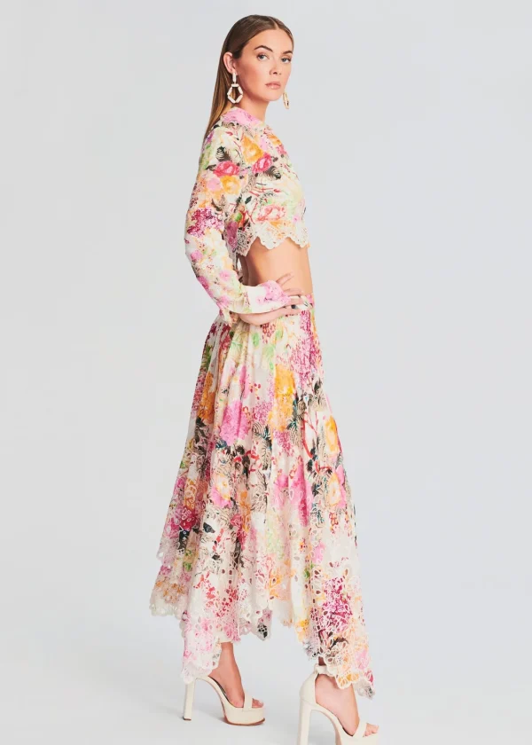 Honeymoon Looks*Retrofete Charu Long Skirt MULTICOLOR
