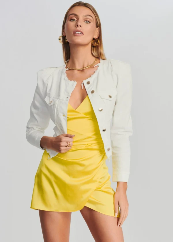 Honeymoon Looks*Retrofete Chelsea Jacket Optic White