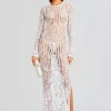 Dresses*Retrofete Cherri Sequin Crochet Dress White