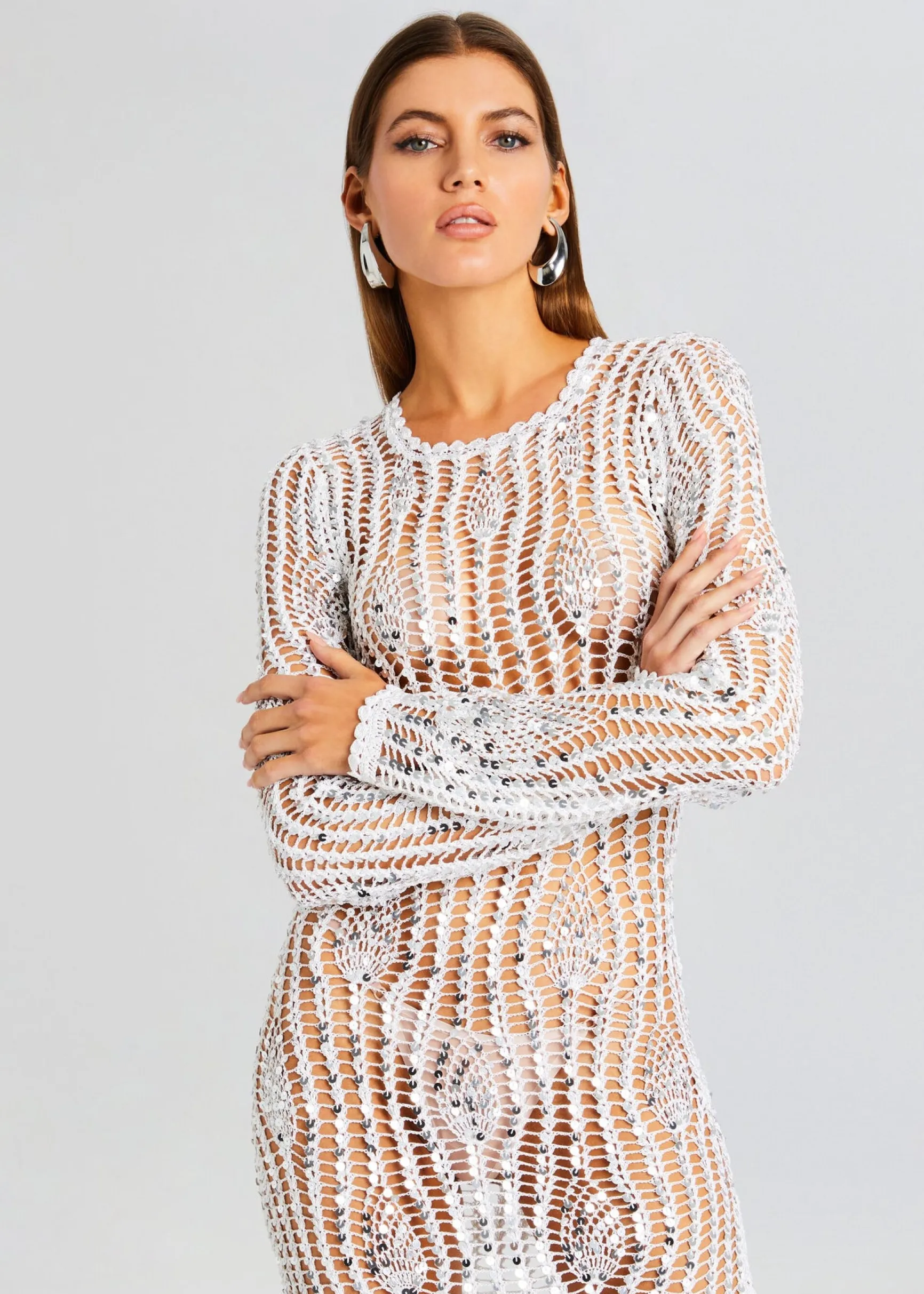 cherri_sequin_crochet_dre_4-7.webp Spring Knits*Retrofete Cherri Sequin Crochet Dress White