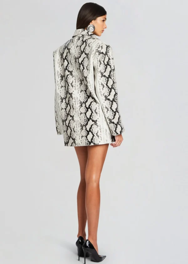 RETROFÊTE*Retrofete Chloe Leather Blazer Neutral Snake