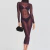 Sheer Bliss*Retrofete Christine Dress Eggplant