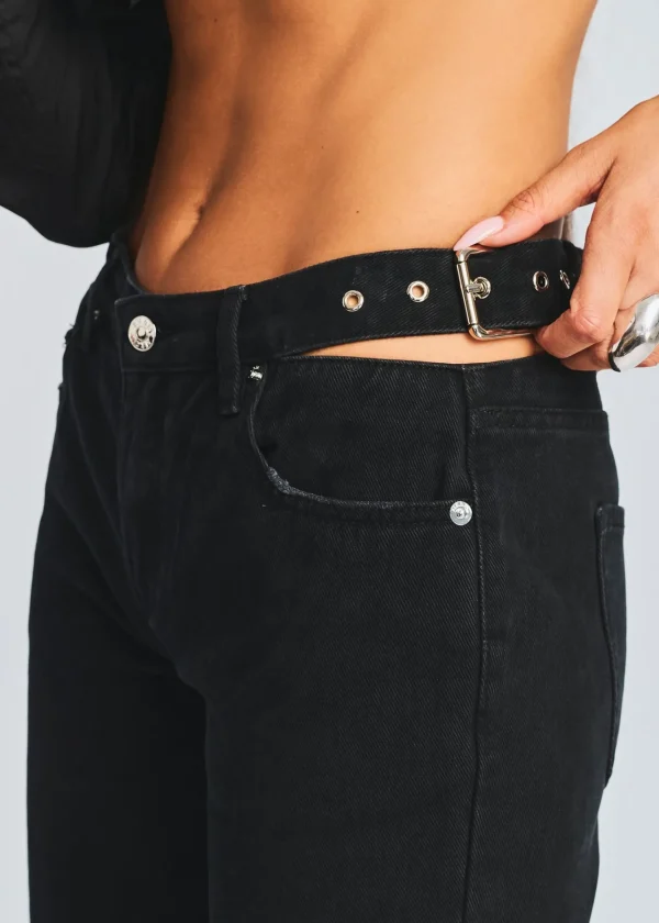 Bottoms*Retrofete Christy Straight Leg Jean Stone Black